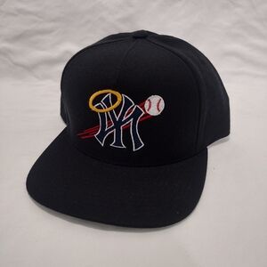 NY Black Baseball Cap with Embroidered Logo